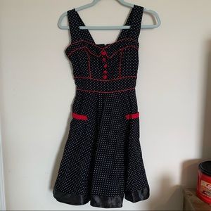 Hell Bunny Pin Up Polka Dot Rockabilly Mini Small